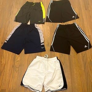 Nike and Adidas boys athletic shorts